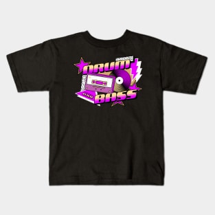 DRUM AND BASS  - 90s Steez (Sand/purple) Kids T-Shirt